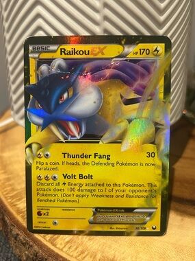 Pokémon Raikou EX 2012 Holo Rare